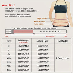  Leather Belt Square Pin Buckle Belt for Women