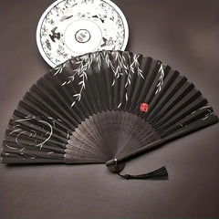 Silky Fan Chinese Style Folding Fan Ornament Floral Pattern Women's Handheld Fan