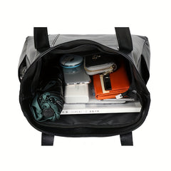 Large Capacity Tote Shoulder Bag Zipper Storage Bag
