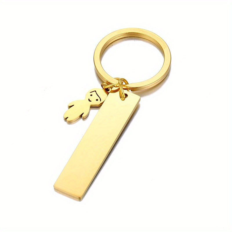 Personalized Name ID Keychain Stainless Steel Pendant