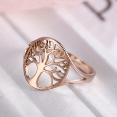 Tree Of Life Adjustable Ring Viking Stainless Steel Finger Rings