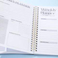 Undated Weekly Planner Notebook with Goal To-Do List