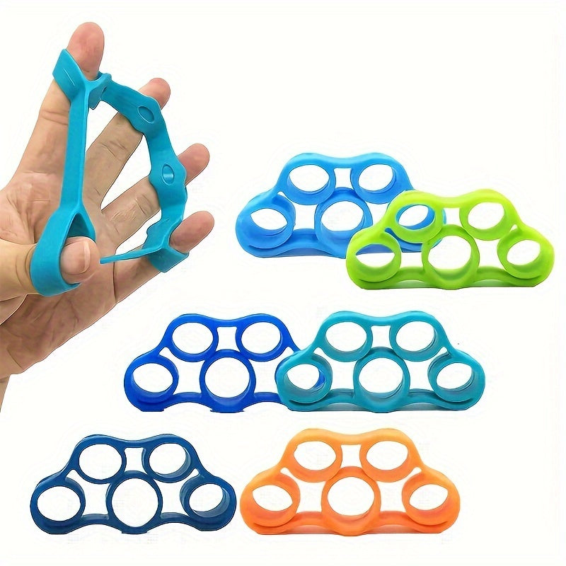 6pcs Silicone Finger Trainer Finger Pull Ring Finger Exerciser