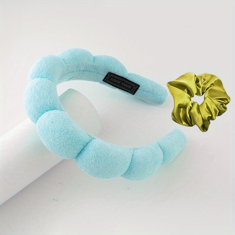 2pcs Velvet Twist Headband Ponytail Hair Rope Female