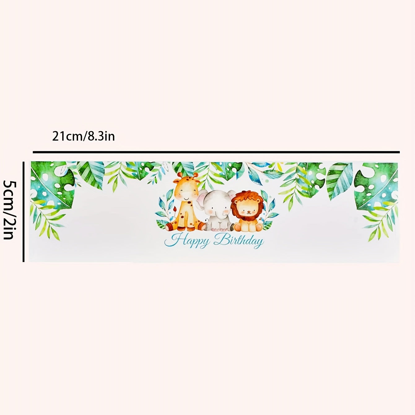 Animal Birthday Water Bottle Stickers 10pcs