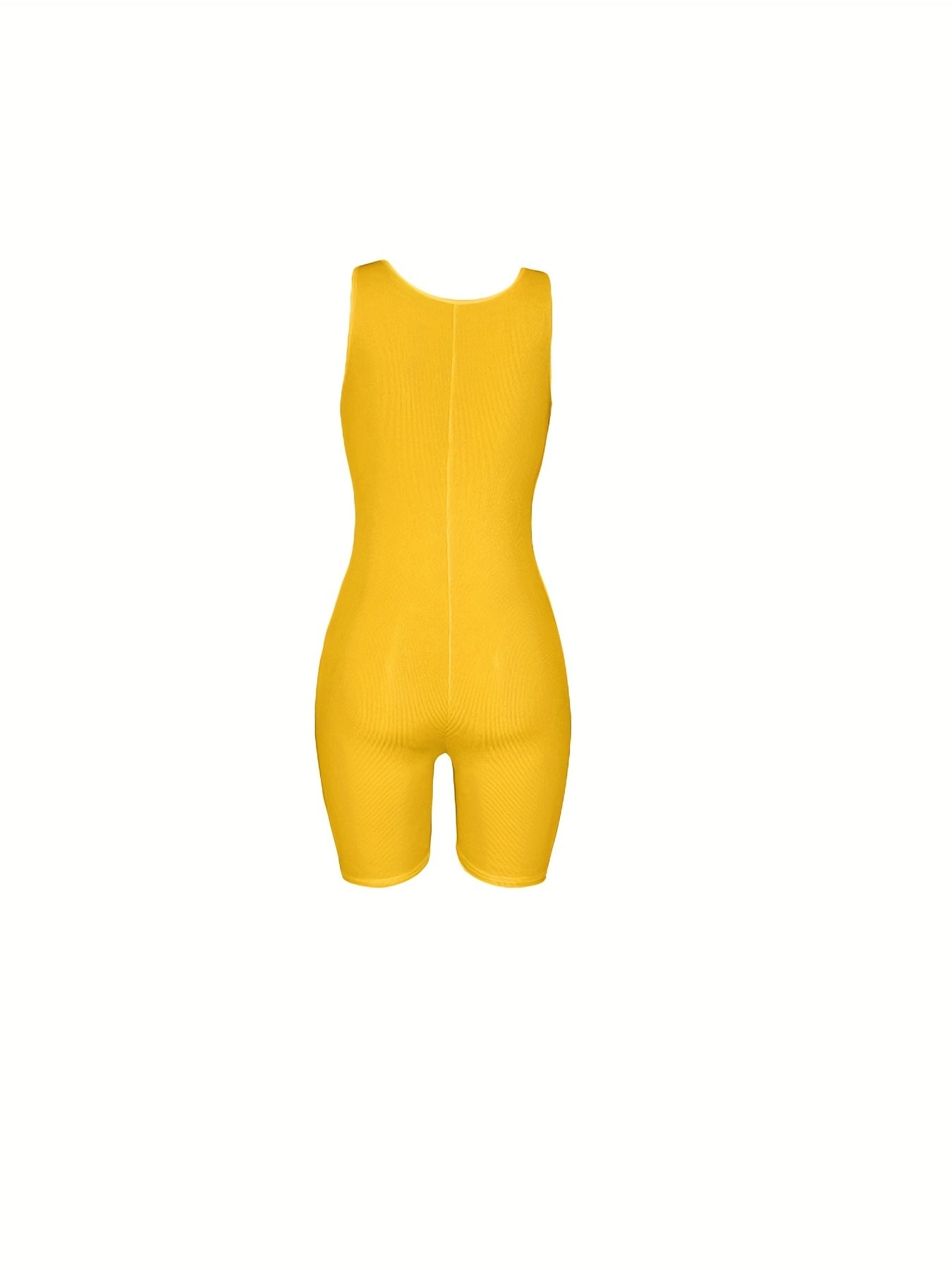 Ribbed Jumpsuit Scoop Neck Sleeveless Summer Jumpsuit