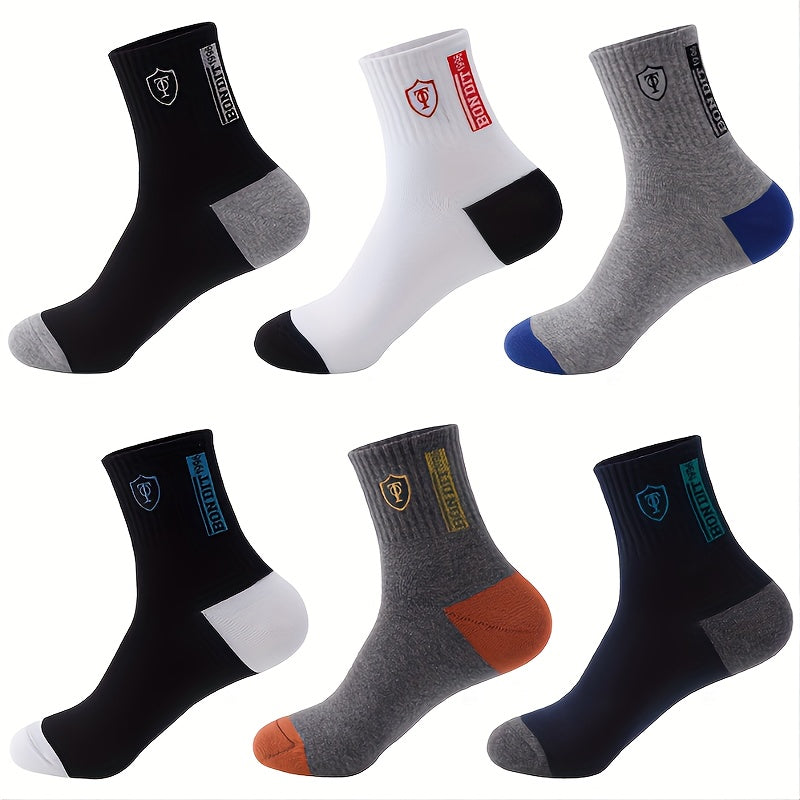 Breathable Moisture Wicking Athletic Socks - 6 Pairs