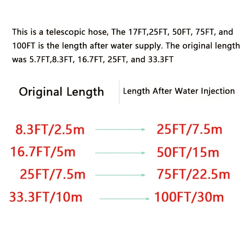 25-100ft Garden Hose Expandable Magic Flexible High Pressure Water Hose