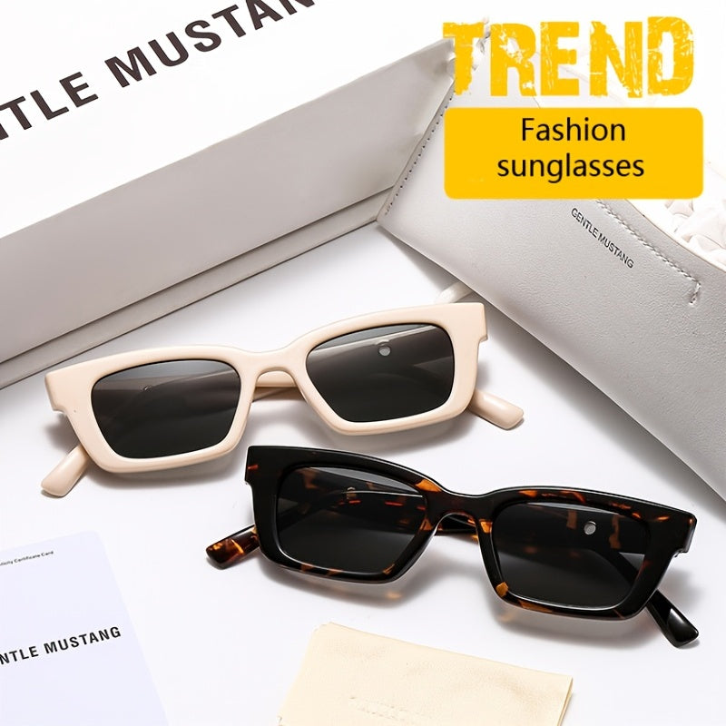 Cat Eye Sunglasses UV400 Vintage Classic Rectangle Sunscreen Glasses