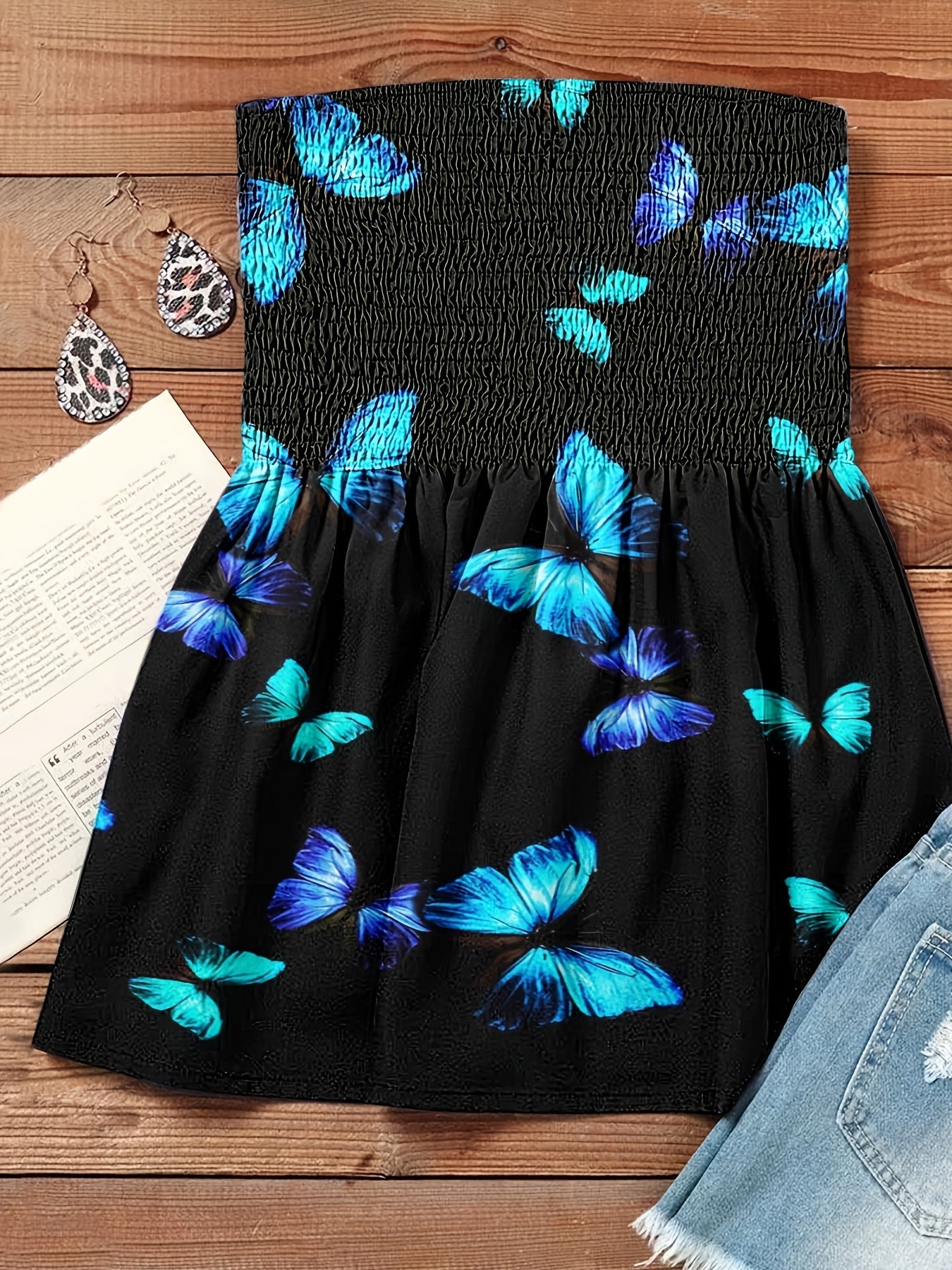  Floral Print Tube Top