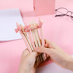 6pcs Rabbit Girl Gel Pens 0.5mm Refill for Writing
