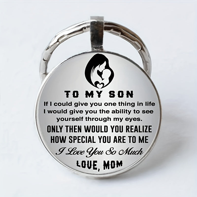Men Women Keychain Necklace Retro Bag English Buckle Accessories