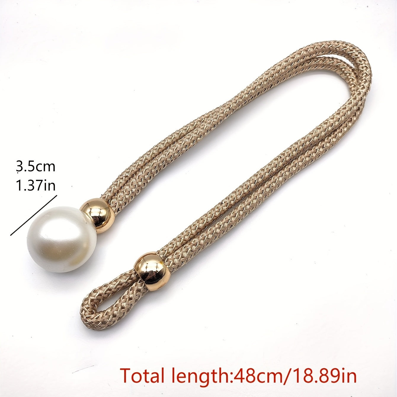 2pcs Faux Pearl Curtain Holdbacks