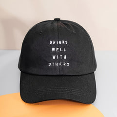 Letters Embroidery Baseball Cap Outdoor Adjustable Hat For Women