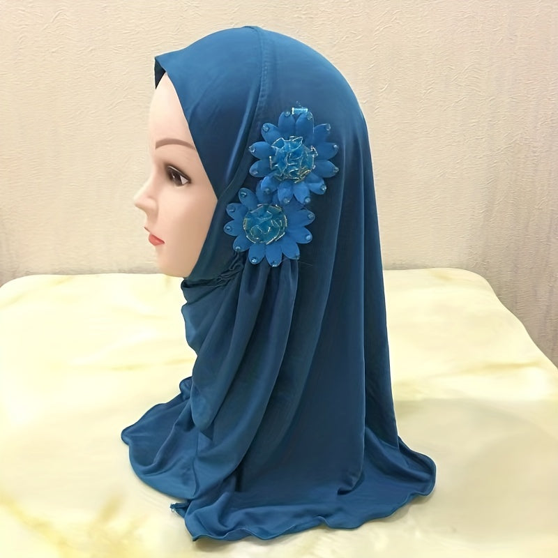 Toddler Girls Lightweight Pretty Bandana Arab Eid Hat For Outdoor