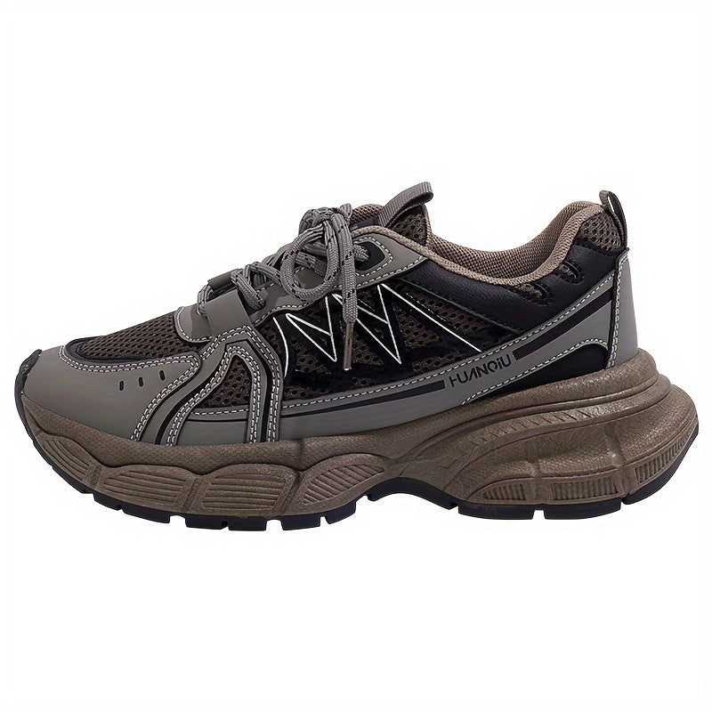 HUANQIU Women's Chunky Sneakers Height Increased Dad Shoes Comfy & Retro Style
