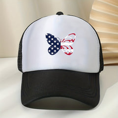 Butterfly Printed Baseball Cap Outdoor Sunshade Sunscreen Truck Driver Cap