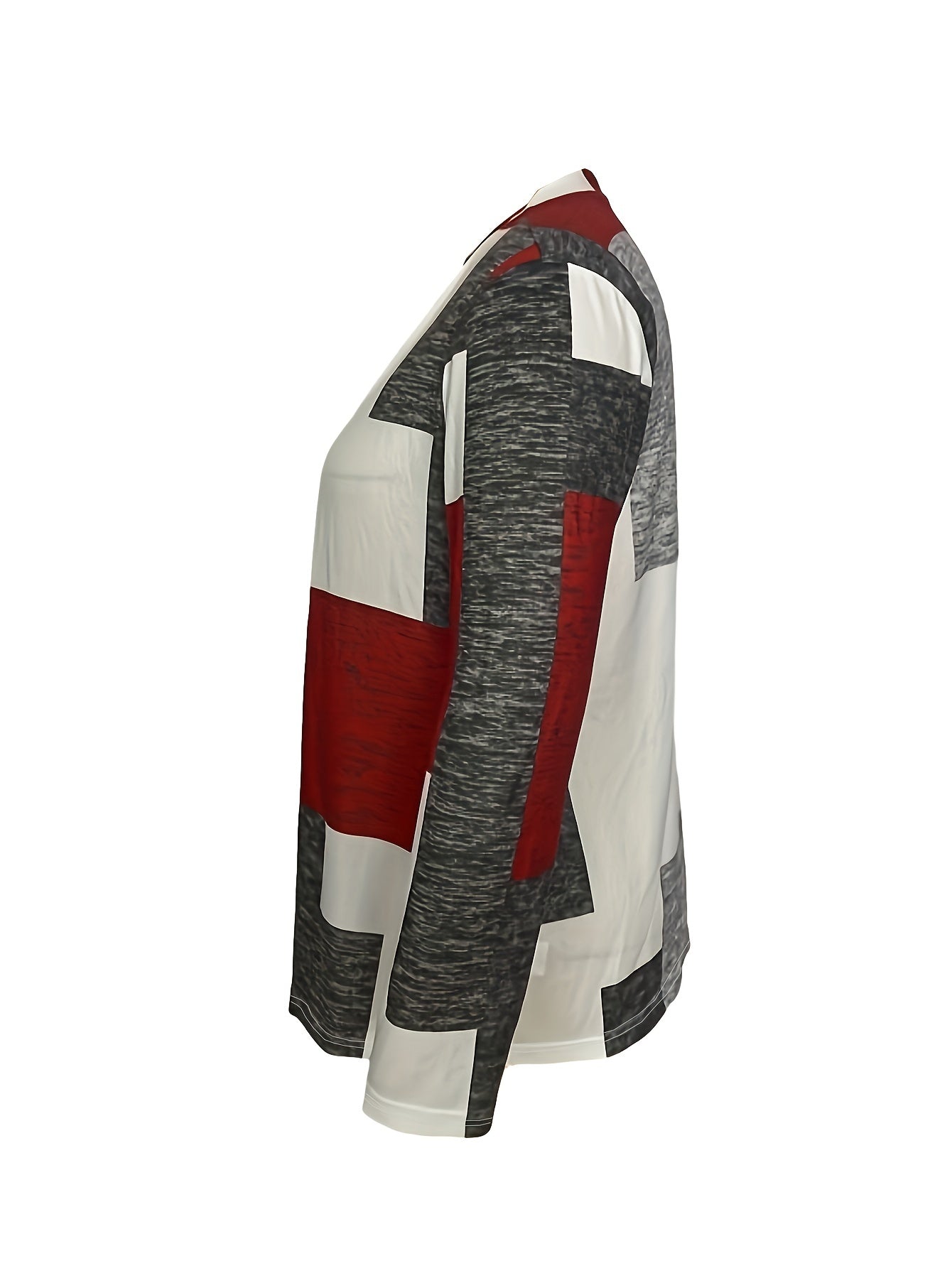  Colorblock Long Sleeve Open Front Cardigan