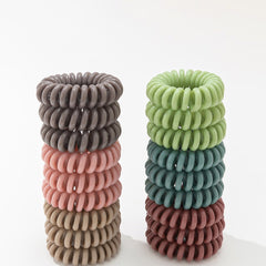 18pcs Spiral Hair Ties No Crease Coil Hair Ties Phone Cord Hair Ties