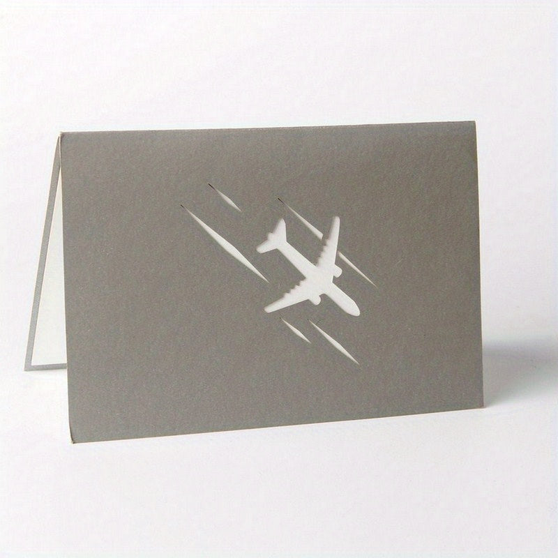 3D Pop Up Airplane Greeting Card for Birthday Graduation Wedding Anniversary