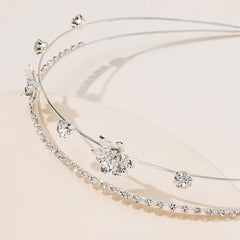 Crystal Bridal Tiaras Crown Zircon Bridal Crown for Weddings Silver
