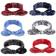 Boho Style Rabbit Ear Knot Elastic Headband Hair Accessory