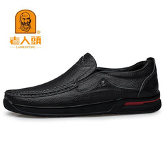 Men's Leather Loafer Shoes Slip On Non-slip Shoes Spring Summer