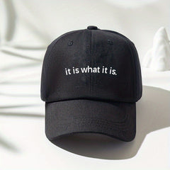 English Letter Baseball Cap It Is What It Is Hat Men's Women's Sunshade Hat