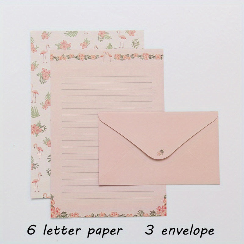 Flamingo Writing Paper & Envelopes Set for Letters