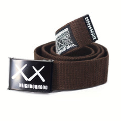 Men's XX Canvas Leather Belt, 3 1/5-inch - Can Be Tied for 20 Years