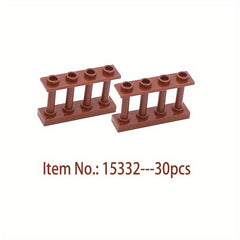 30pcs Building Block Scenes Fence Handrail Pen Railing Compatible Parts Model