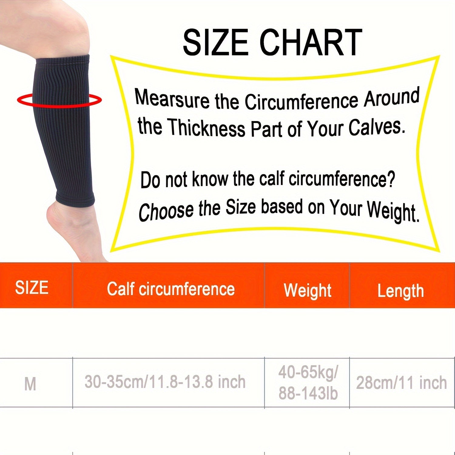 Thick Calf Compression Sleeve - Improve Circulation - Footless Compression Socks
