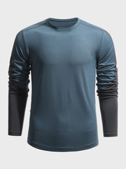 Men's Quick Dry Long Sleeve Tee For Running Gym