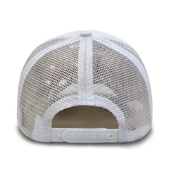 Floral Peace Sign Tucker Hat Mesh Casual Baseball Cap Unisex Sunshade Dad Hats