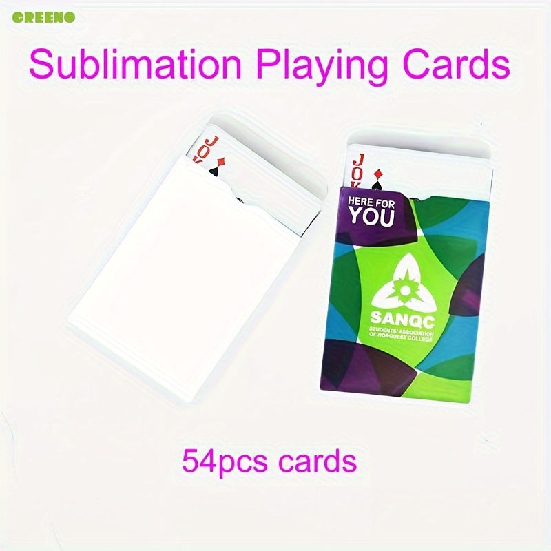 Sublimation Blank Paper Playing Cards Heat Transfer DIY