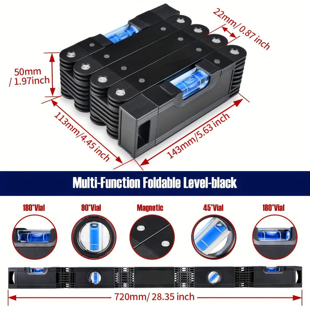Woodworking Tool Level Folding Ruler High Precision Construction Measurement