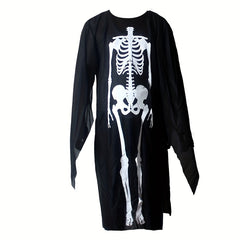 Horror Skeleton Ghost Costume Set with Gloves