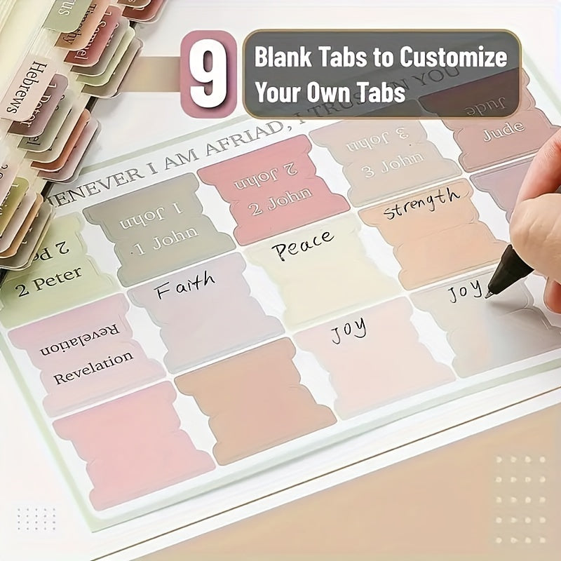 Bible Index Tab 75 Tabs Large Label Stickers Faith Classification Sticker