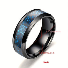 Men's Steel Dragon Pattern Ring Retro Niche Men's Ring
