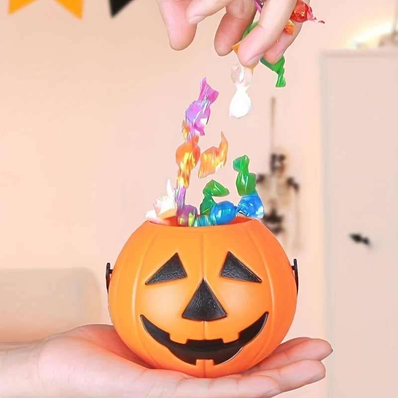 Halloween Plastic Candy Jar Supplies Toy Pumpkin Lantern