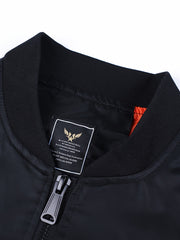 Men's Slim Nylon Flight Suit Jacket Casual Windproof Embroidered Motorcycle Jack