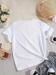 Cute Cat Graphic Tee for Girls