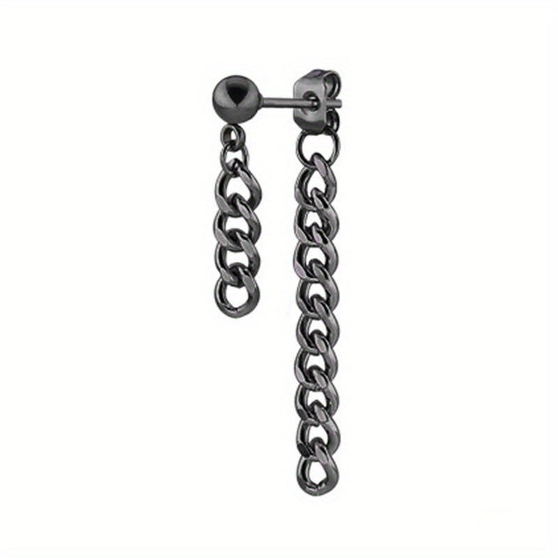 Men's Silver Stud Earrings Small Steel Ball Stainless Steel
