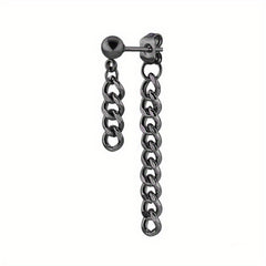 Men's Silver Stud Earrings Small Steel Ball Stainless Steel