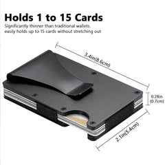 RFID Aluminum Money Clip Wallet Slim Metal Card Holder Front Pocket Wallet