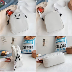 Funny Face Crossbody Bag Halloween Ghost Skull Elf Shoulder Bag