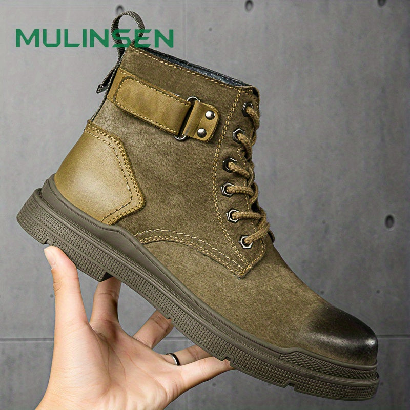 Men's Retro Style Service Boots Casual Walking Shoe