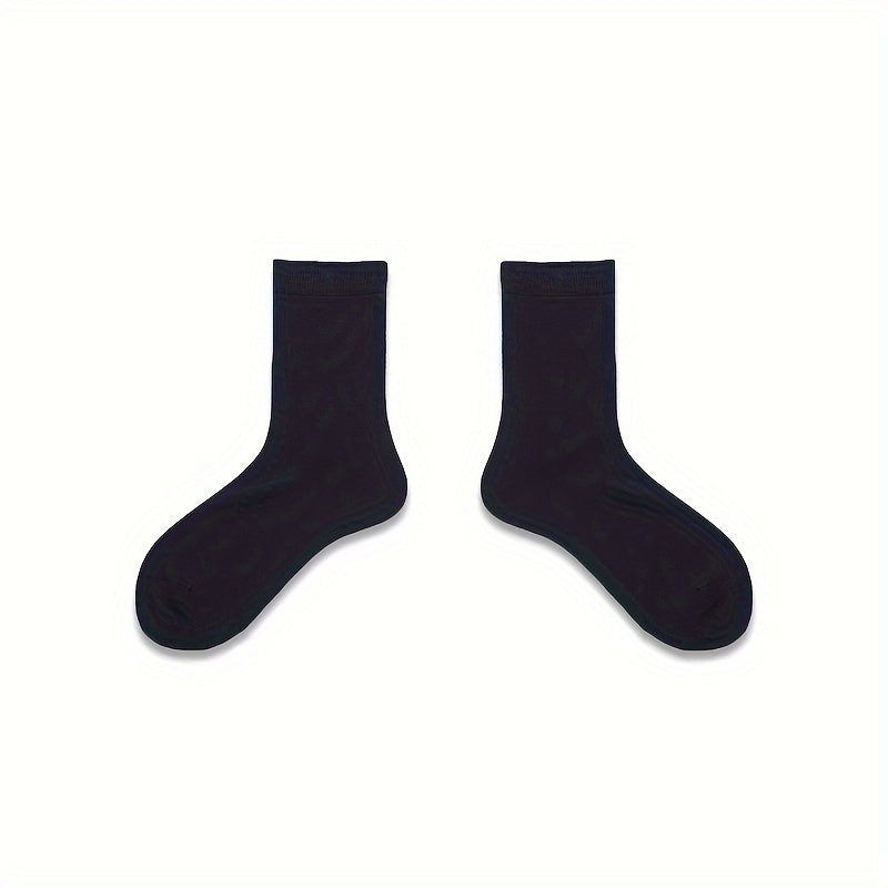 Men's Solid Crew Socks Warm Thermal Comfy Casual Unisex Socks