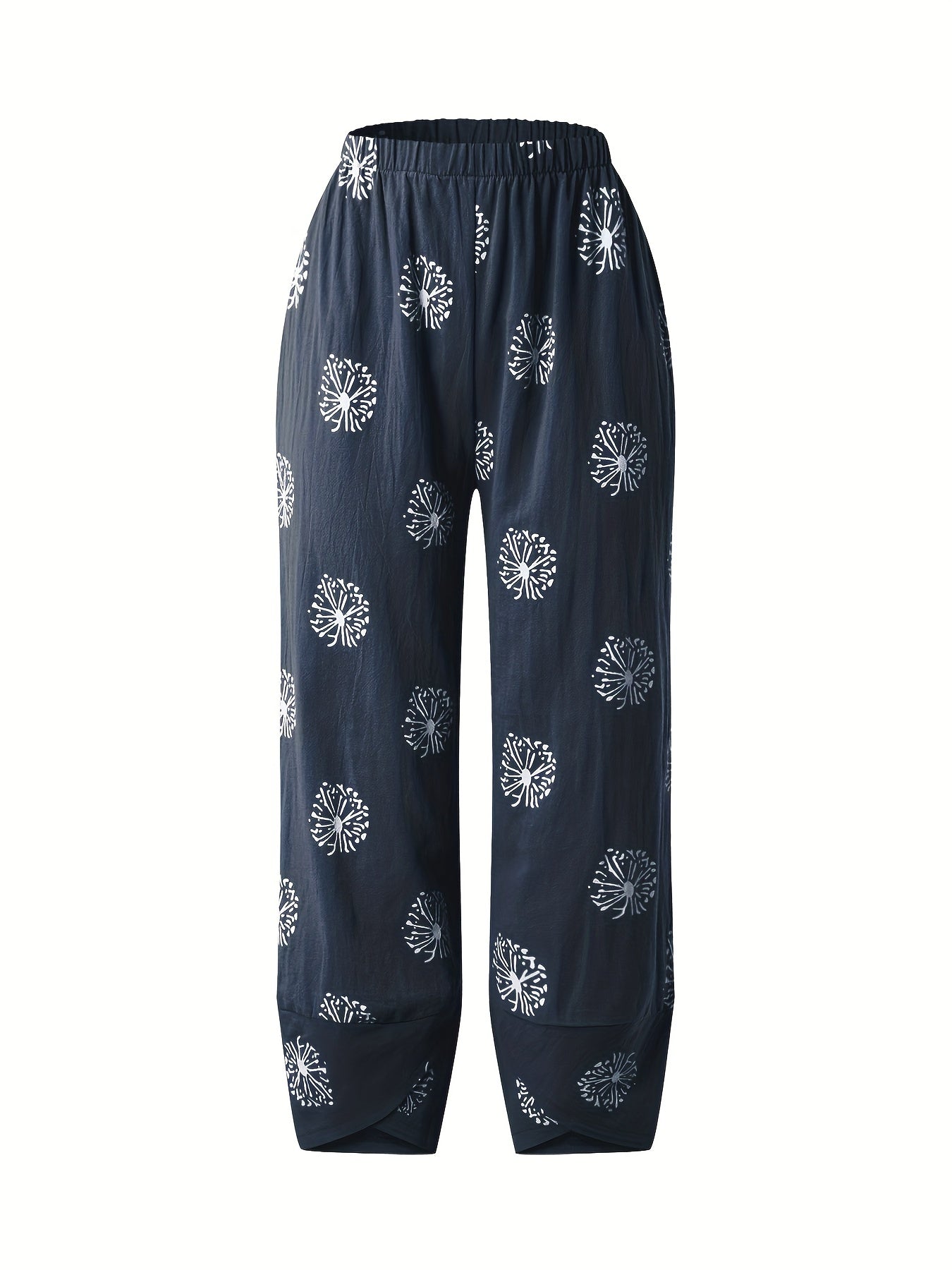 Women's Plus Dandelion Print Wide Leg Pants