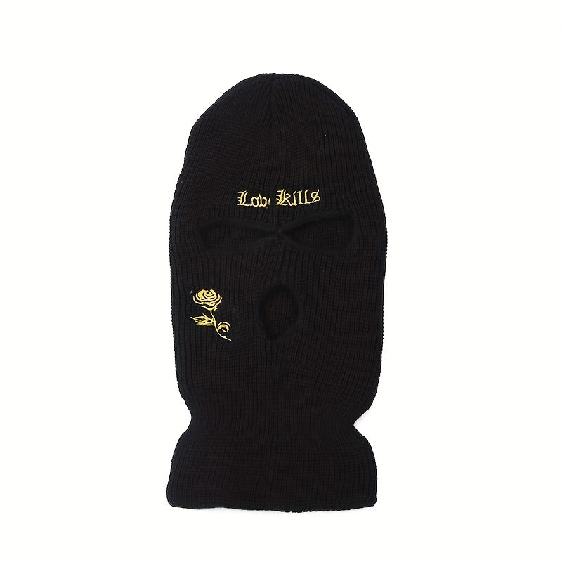 Three Hole Ski Mask Knitted Cap Warm Hat